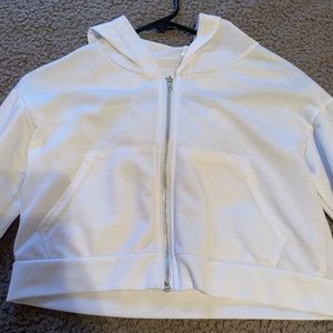 crop top white jacket
